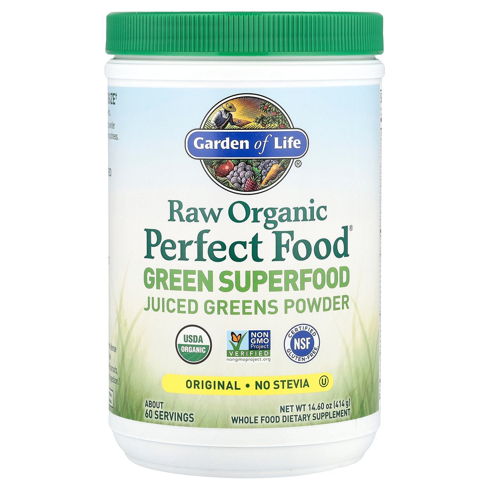 Garden of Life, Raw Organic Perfect Food®, Green Superfood, Juiced Greens Powder, Original, 14.6 oz (414 g)