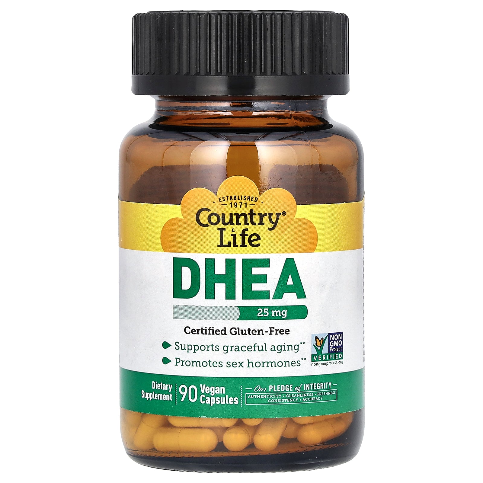 Country Life, DHEA, 25 mg, 90 Vegan Capsules