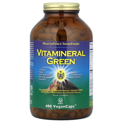 HealthForce Superfoods, Vitamineral Green®, 400 VeganCaps