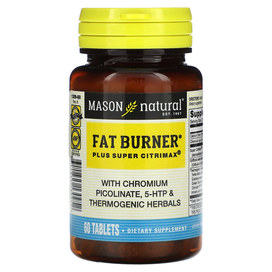 Mason Natural, Fat Burner Plus Super Citrimax, 60 Tablets