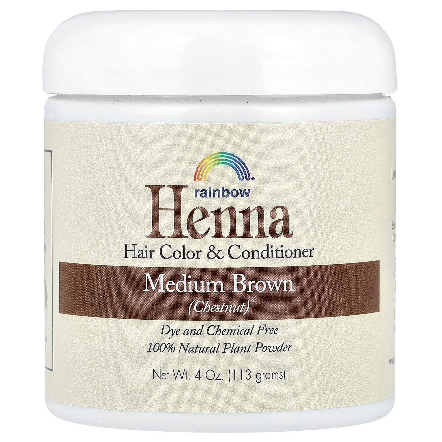 Rainbow Research, Henna, Hair Color & Conditioner, Medium Brown (Chestnut), 4 oz (113 g)