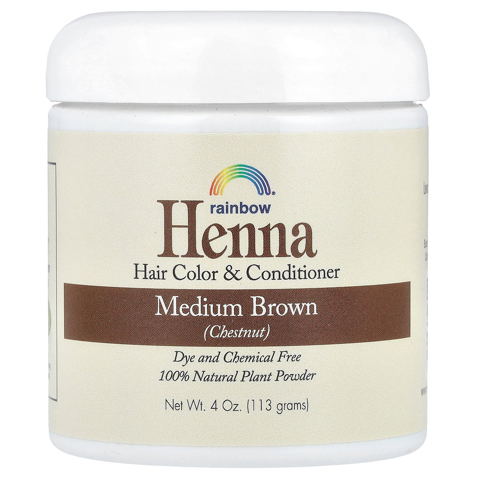Rainbow Research, Henna, Hair Color & Conditioner, Medium Brown (Chestnut), 4 oz (113 g)