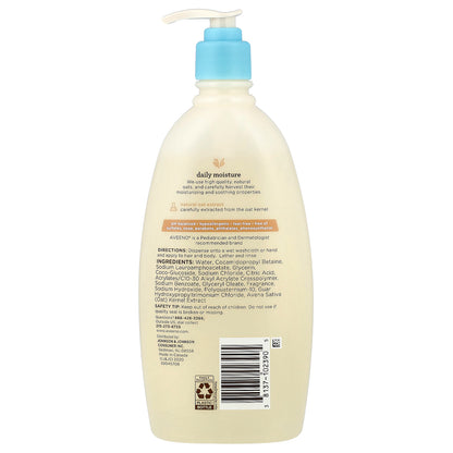 Aveeno, Baby, Daily Moisture Wash & Shampoo, Lightly Scented, 18 fl oz (532 ml)