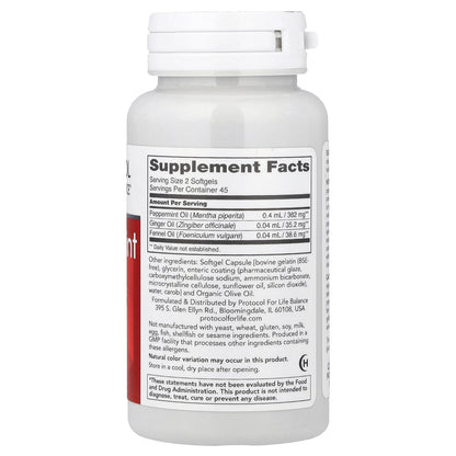 Protocol for Life Balance, Peppermint Oil G.I.™, 90 Softgels