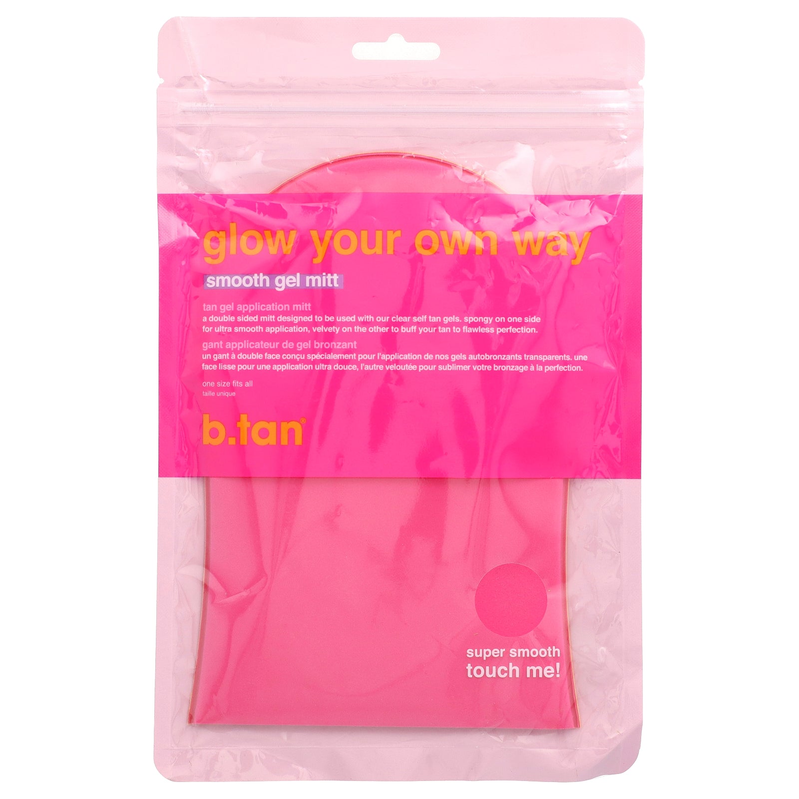 b.tan, Glow Your Own Way, Smooth Gel Mitt, One Size Fits All, 1 Mitt