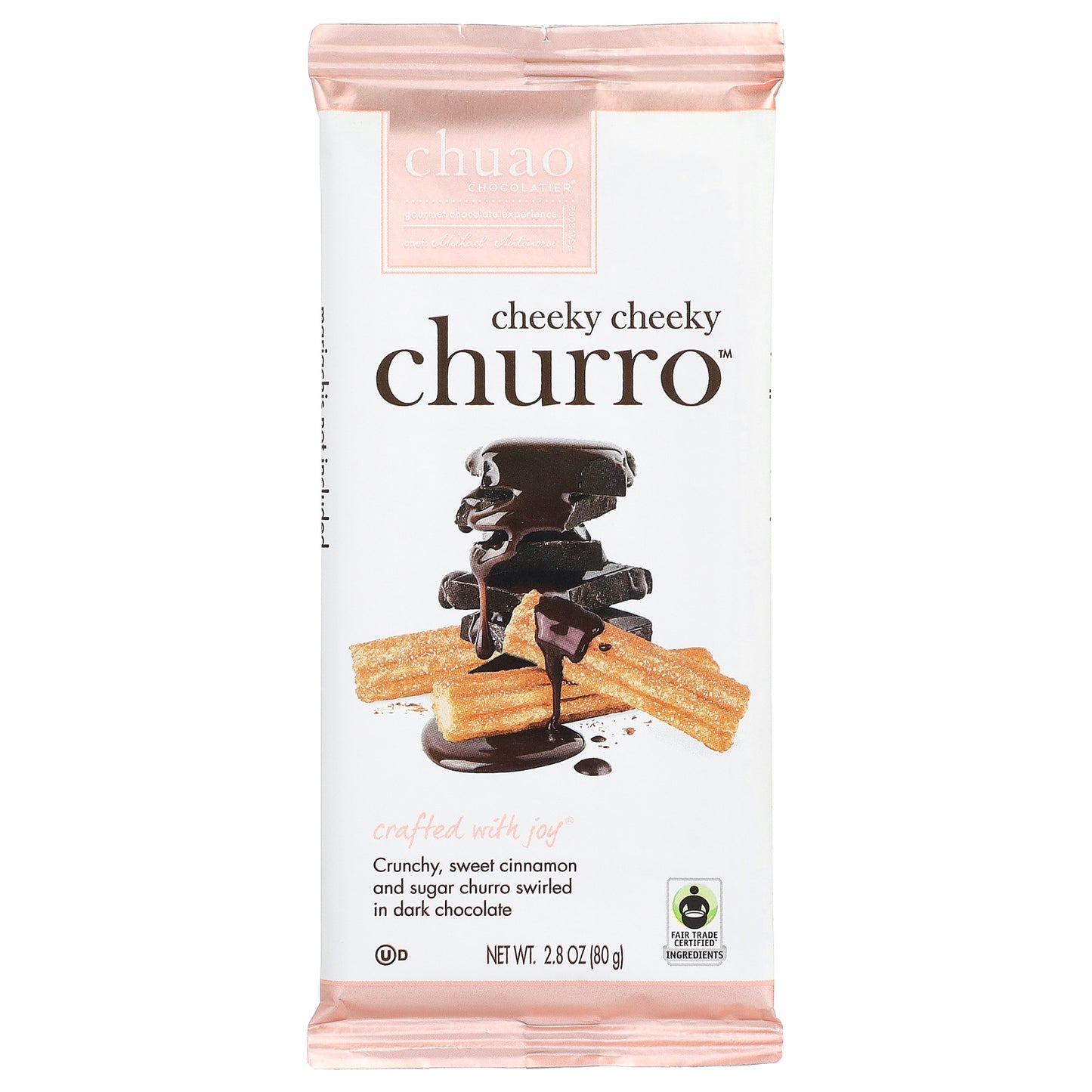 Chuao Chocolatier, Dark Chocolate Bar, Cheeky Cheeky Churro™, 2.8 oz (80 g)