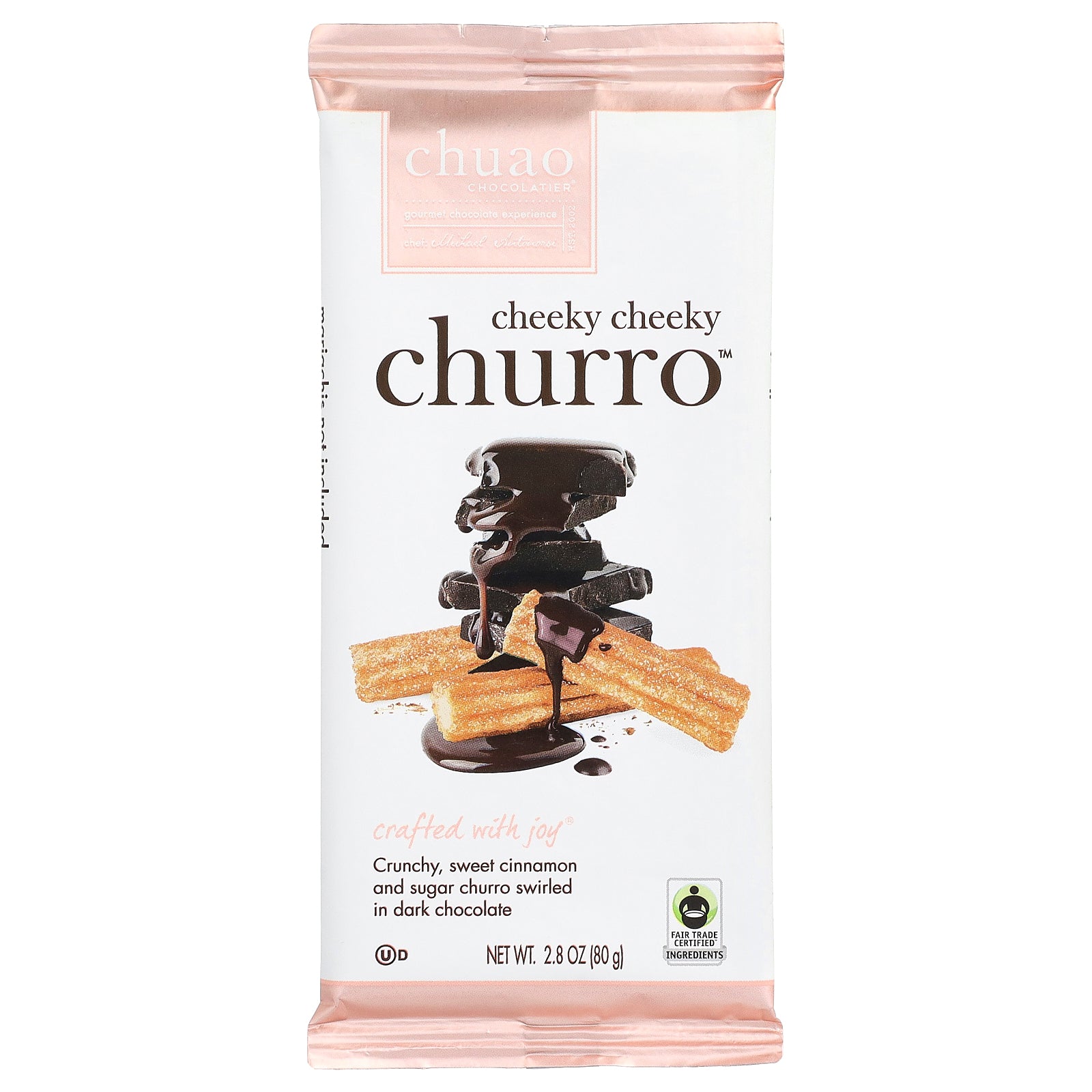 Chuao Chocolatier, Dark Chocolate Bar, Cheeky Cheeky Churro™, 2.8 oz (80 g)