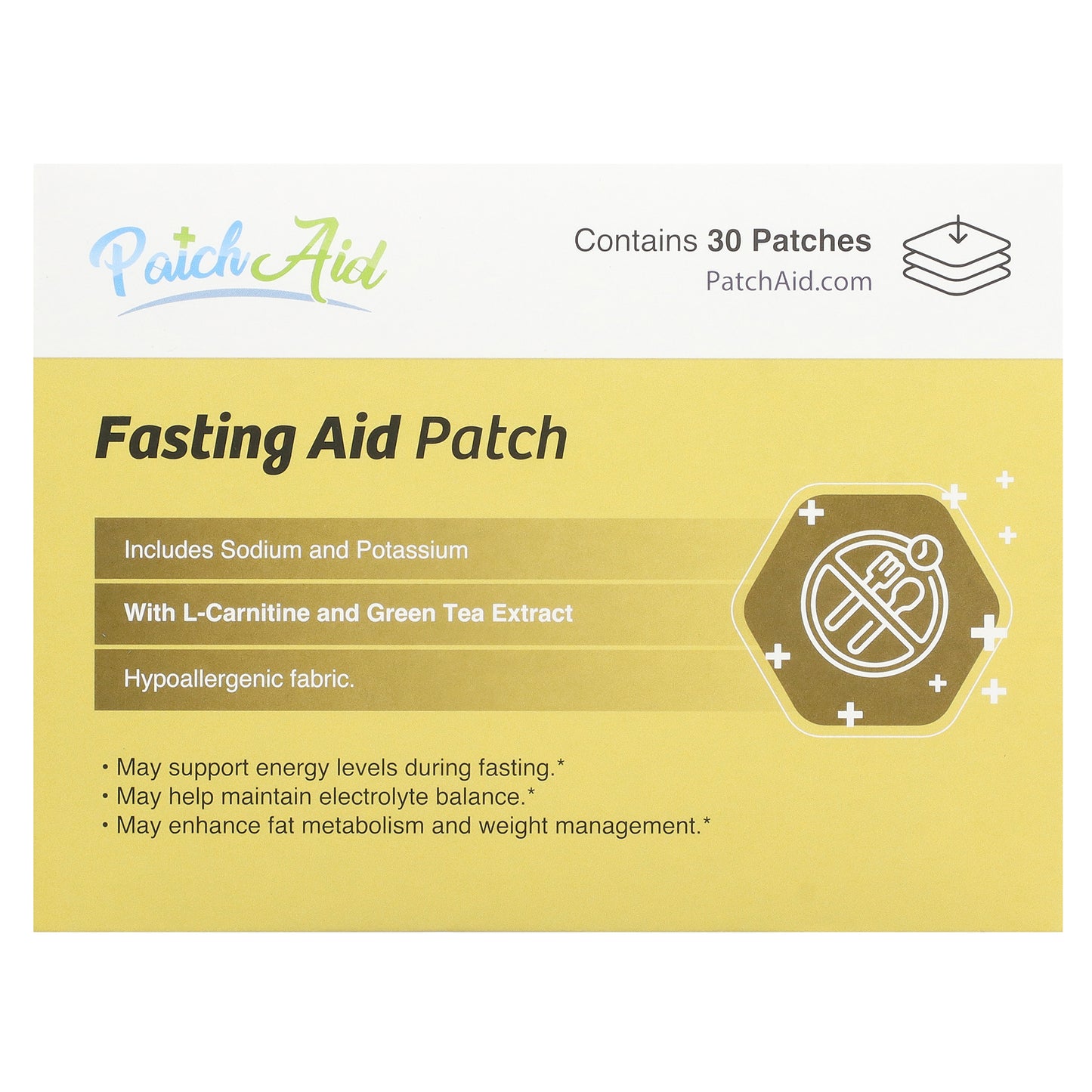 PatchAid, Fasting Aid Patch, 30 Patches