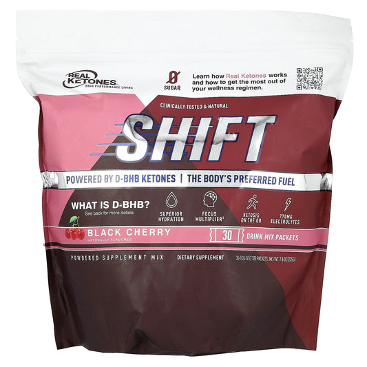 Real Ketones, Shift, Black Cherry, 30 Drink Mix Packets,  0.26 oz (7.5 g) Each