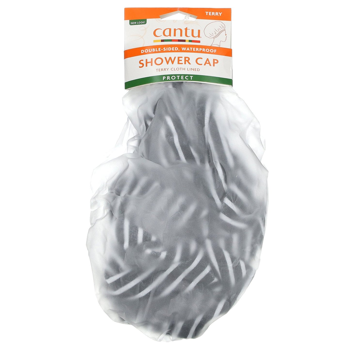 Cantu, Terry Lined Shower Cap, One Size Fits Most, 1 Cap