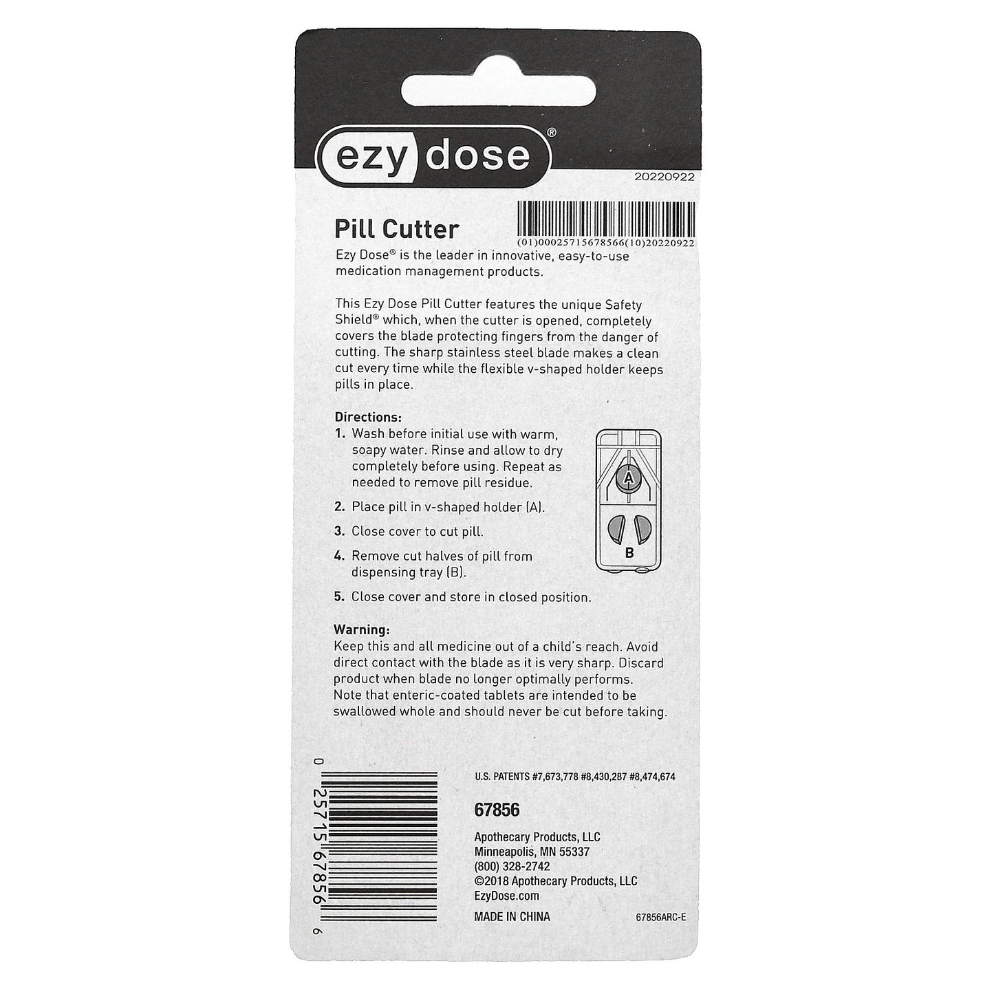 Ezy Dose, Safety Shield Pill Cutter, 1 Count