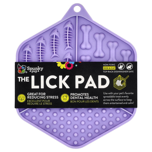 Spunky Pup, The Lick Pad, Dog & Cat, Hexagon, 1 Pad