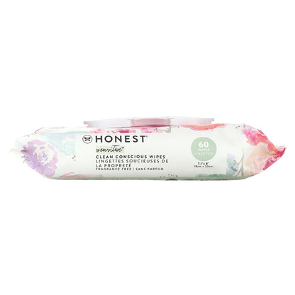The Honest Company, Sensitive Clean Conscious Wipes, Fragrance Free, 60 Wipes