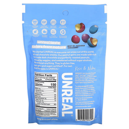 Unreal, Dark Chocolate Peanut Gems, 5 oz (142 g)