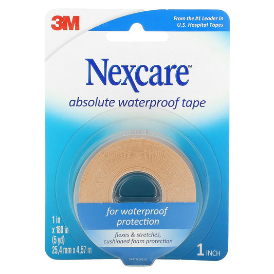 Nexcare, Absolute Waterproof Tape, Medium Hold, 180 in (5 yd)