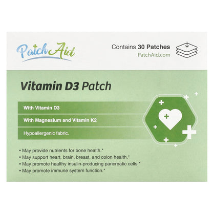 PatchAid, Vitamin D3 Patch, 30 Patches