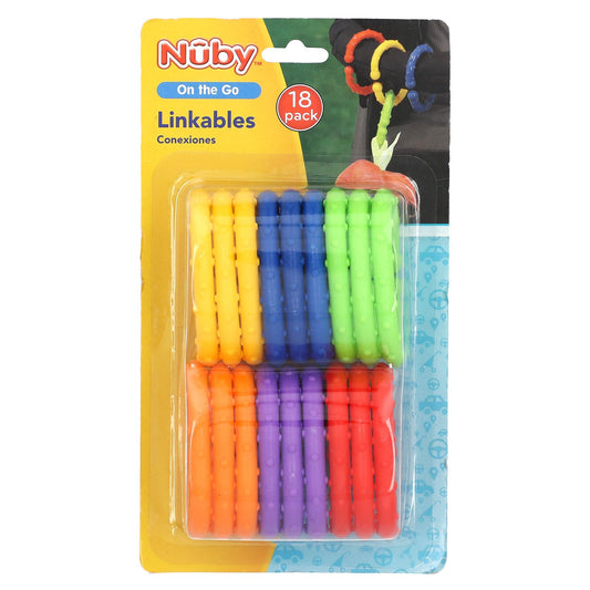 Nuby, On The Go, Linkables, 3+ Months, 18 Pack