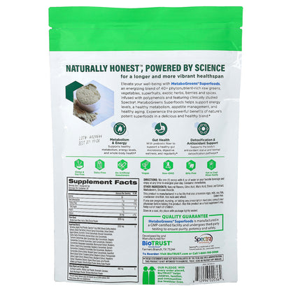 BioTRUST, Metabogreens® Superfoods, Energizing Berry, 9.2 oz (261 g)