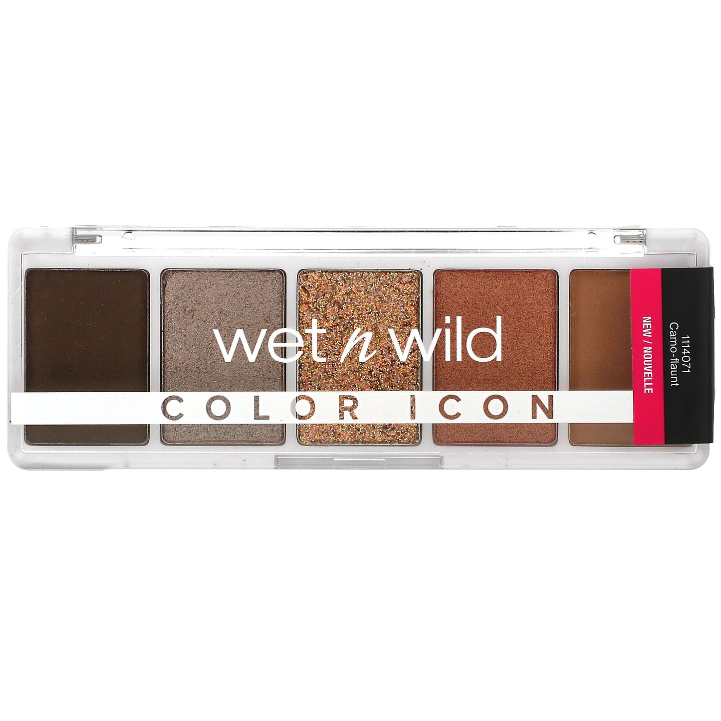 wet n wild, Color Icon, 5-Pan Shadow Palette, 1114071 Camo-flaunt, 0.21 oz (6 g)