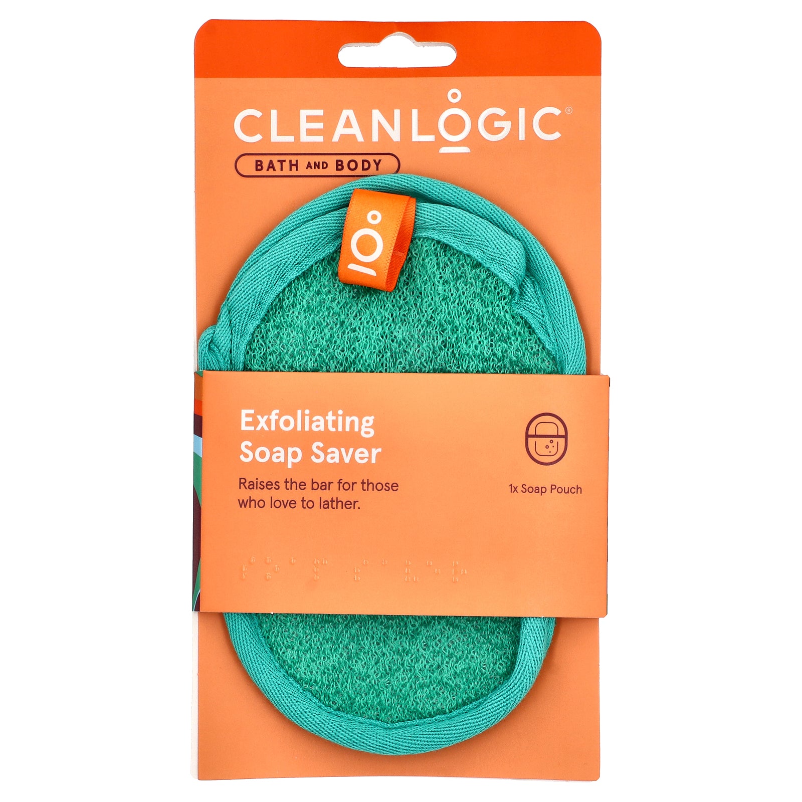 CleanLogic, Bath and Body, Exfoliating Soap Saver, 1 Count