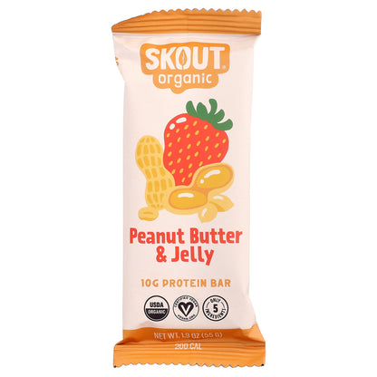 Skout Organic, Protein Bar, Peanut Butter & Jelly, 1.9 oz (55 g)