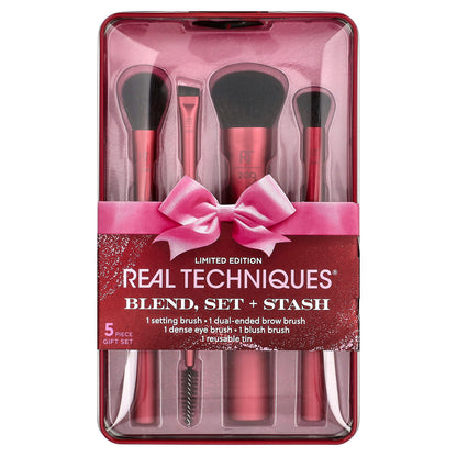 Real Techniques, Blend, Set + Stash Brush Set, 5 Piece Set