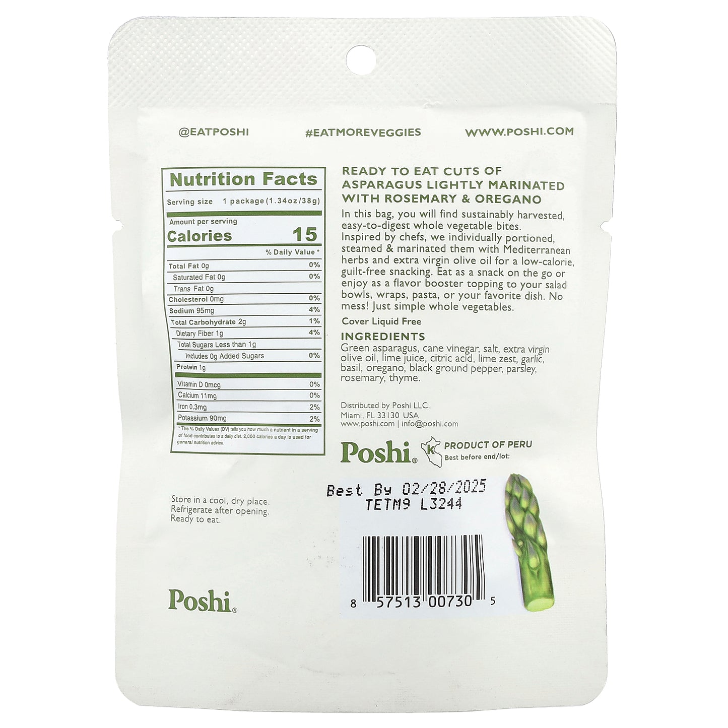 Poshi, Asparagus, Rosemary & Oregano , 1.34 oz (38 g)