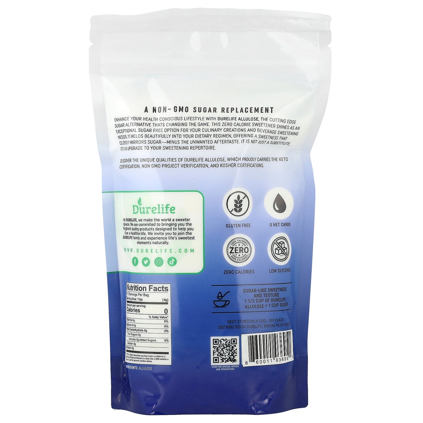 DURELIFE, Pure Allulose Powder, 1 lb (453 g)