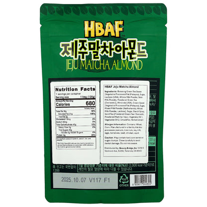 HBAF, Jeju Matcha Almond, 120 g