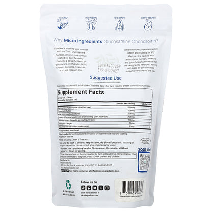 Micro Ingredients, Glucosamine Chondroitin, MSM & Turmeric, 300 Bisected Tablets