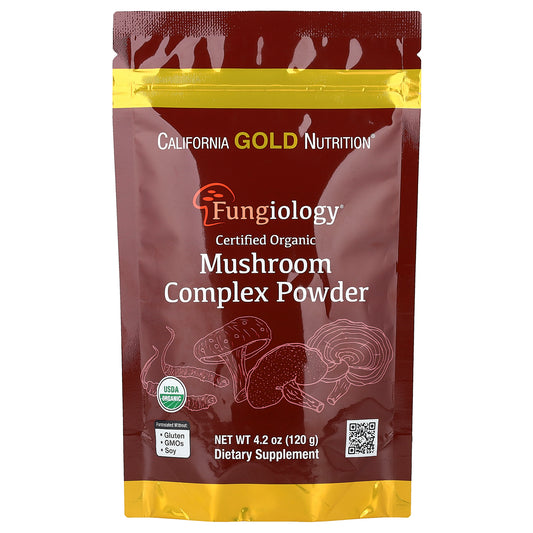 California Gold Nutrition, Certified Organic Mushroom Complex Powder, 4.2 oz (120 g)