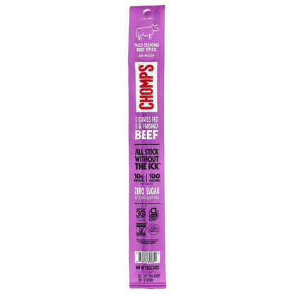 Chomps, Taco Seasoned Beef Stick, Medium, 1.15 oz (32 g)