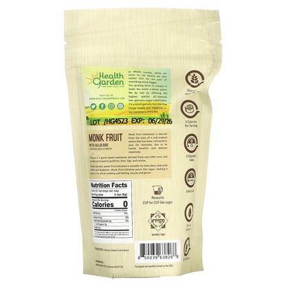 Health Garden, Monk Fruit With Allulose, 16 oz (454 g)