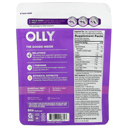OLLY, Sleep Gummies, Blackberry Zen, 60 Gummies
