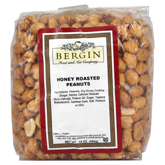 Bergin Fruit and Nut Company, Honey Roasted Peanuts, 16 oz (454 g)