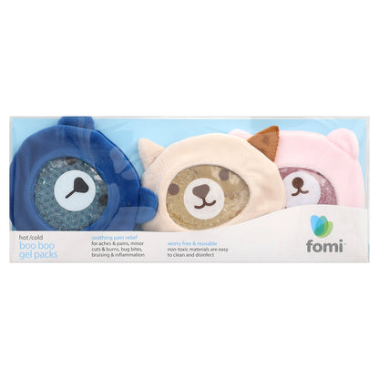 FOMI, Hot/Cold Boo Boo Gel Packs, Bears, 3 Pack