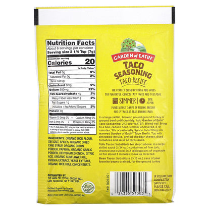 Garden of Eatin', Taco Seasoning, 1.4 oz (39 g)