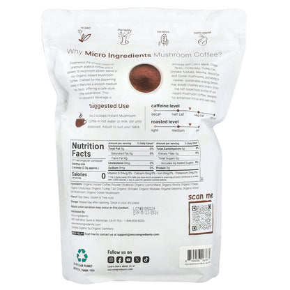 Micro Ingredients, Organic Instant Mushroom Coffee, 28 oz (793 g)