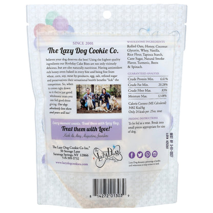 Lazy Dog Cookie, Natural Treats For Dogs, Birthday Cake Bites,  5 oz (141.74 g)