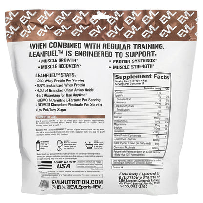 EVLution Nutrition, LeanFuel™, Chocolate, 4 lb (1.81 kg)