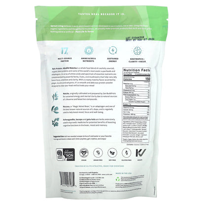Sprout Living, Epic Protein, Mindful Matcha, 1 lb (456 g)