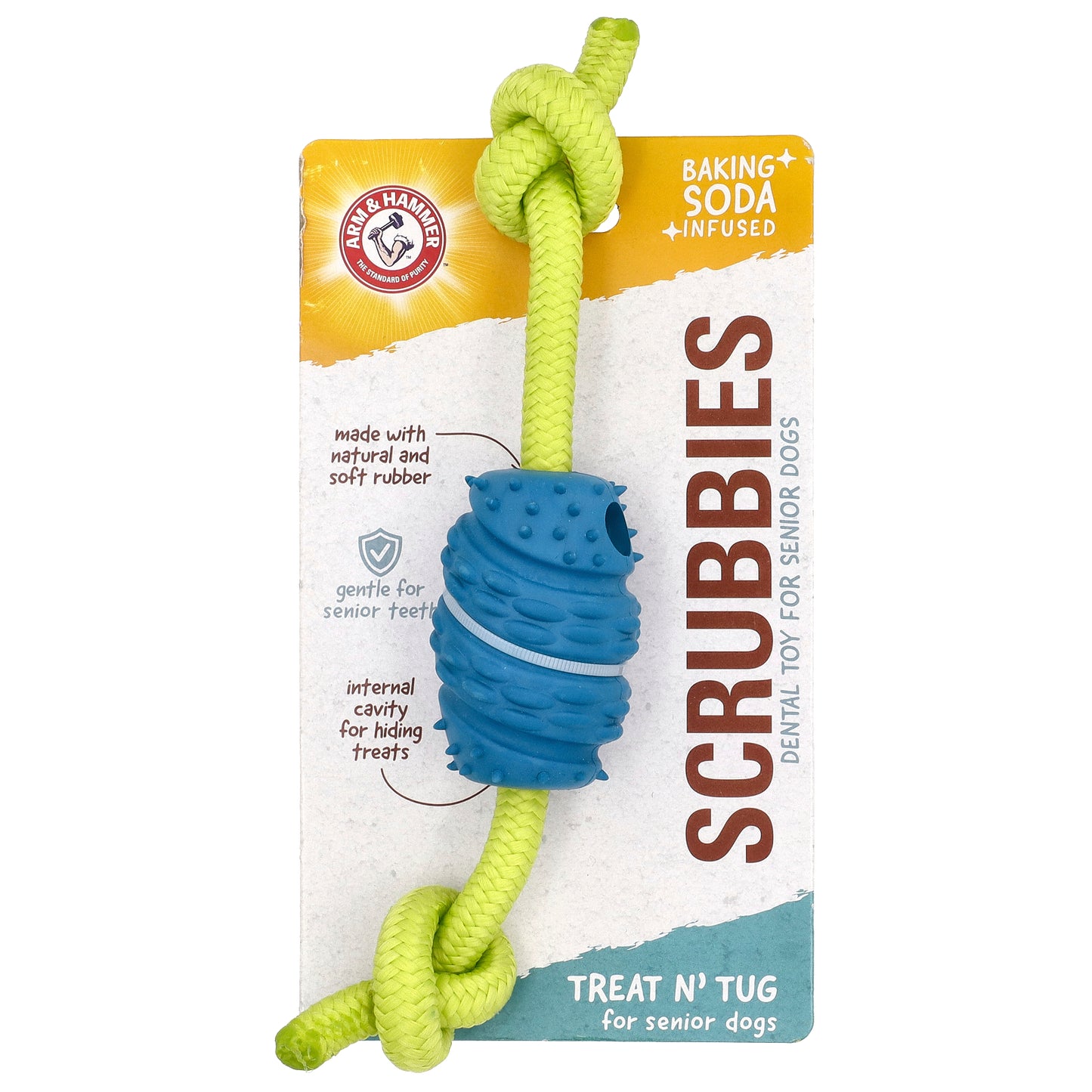 Arm & Hammer, Scrubbies, Dental Toy For Senior Dogs, 1 Toy