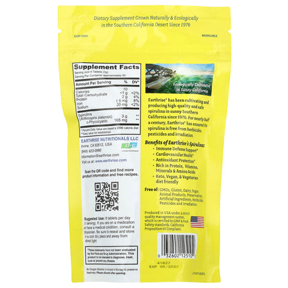 Earthrise, 100% California Grown Spirulina, 500 mg, 360 Tablets