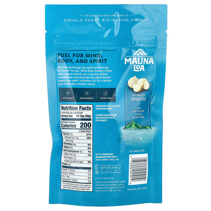 Mauna Loa, Dry Roasted Macadamias, Unsalted, 4 oz (113 g)