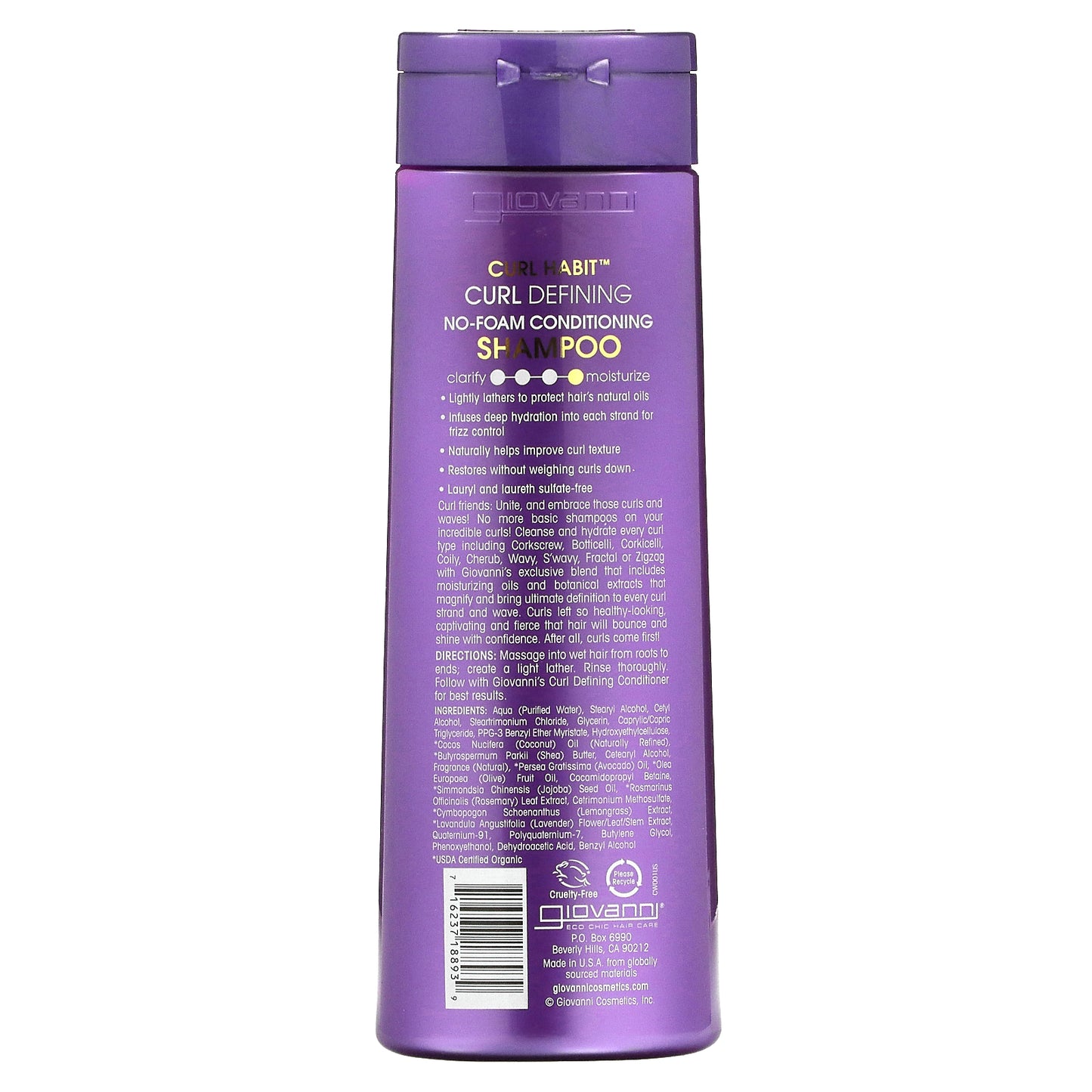 Giovanni, Curl Habit, Curl Defining No-Foam Conditioning Shampoo, For All Curl Types, 13.5 fl oz (399 ml)