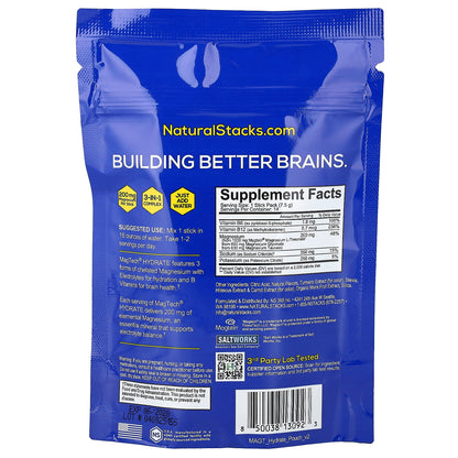 Natural Stacks, Magtech® Hydrate, Citrus Splash, 14 Stick Packs, 0.26 oz (7.5 g) Each