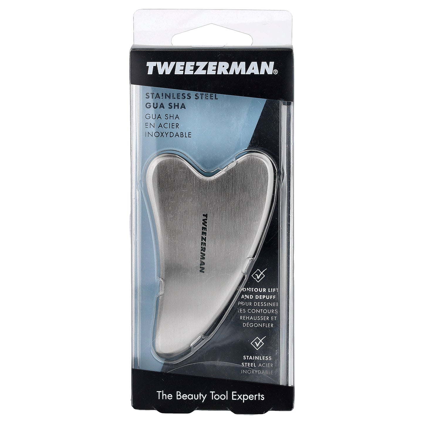 Tweezerman, Stainless Steel Gua Sha, 1 Count
