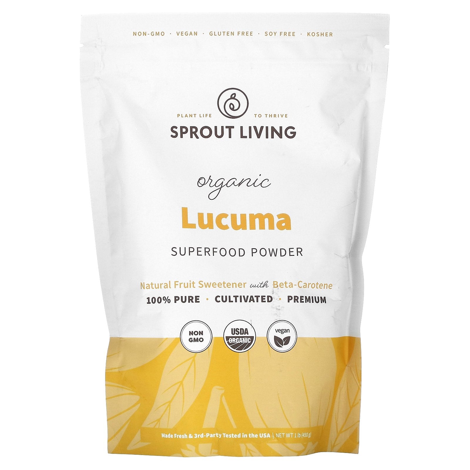 Sprout Living, Organic Lucuma Superfood Powder, 1 lb (450 g)