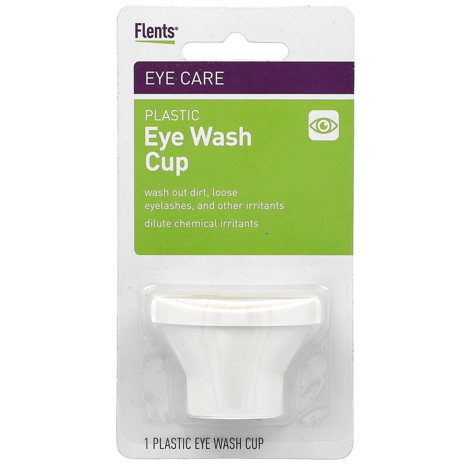 Flents, Eye Care, Plastic Eye Wash Cup, 1 Count