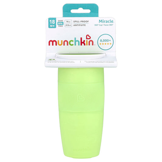 Munchkin, Miracle® 360° Cup, 18 Months+, Light Green, 14 oz (414 ml)